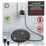 Portable CD Player with Anti-Skip and Earbuds