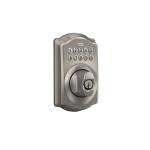 Schlage BE365 V CAM 619 Camelot Keypad Deadbolt, Electronic Keyless Entry Lock, Satin Nickel