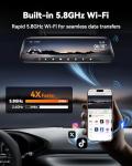 WOLFBOX G930 10'' 4K Dash Cam Mirror with WiFi