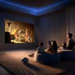 120-Inch Portable Outdoor Projector Screen with Stand