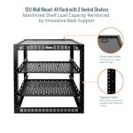 Tecmojo 12U Open Frame Network Rack with Shelves