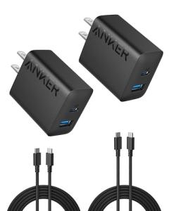 Anker 20W Fast USB C Charger, 2-Pack