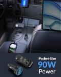 4-Port USB C Car Charger - 90W Fast Charge