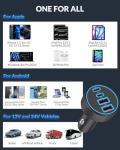 4-Port USB C Car Charger - 90W Fast Charge