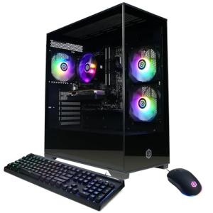 CyberPowerPC Gamer Master Gaming PC, AMD Ryzen 5 5500 3.6GHz, Radeon RX 6400 4GB, 16GB DDR4, 500GB PCIe Gen4 SSD, WiFi Ready & Windows 11 Home (GMA3100A)
