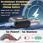 Smart Fingerprint Padlock with APP Unlock – Black