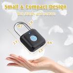 Smart Fingerprint Padlock with APP Unlock – Black