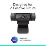 Logitech C920x HD Pro Webcam, Full HD 1080p/30fps Video Calling, Clear Stereo Audio, HD Light Correction, Works with Skype, Zoom, FaceTime, Hangouts, PC/Mac/Laptop/Macbook/Tablet - Black