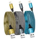 SHUSEL 6FT Lightning Cable 3-Pack for iPhone
