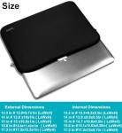 Naukay Laptop Sleeve Case, 15.6 Inch,Resistant Neoprene Notebook Computer Pocket Case/Tablet Briefcase Carrying Bag Compatible Asus/Dell/Fujitsu/HP/Sony/Toshiba/Acer- (Black)