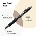 Black Retractable Gel Pens 12 Pack - Uni-Ball 207