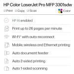 HP Color LaserJet Pro MFP 3301sdw All-in-One Printer
