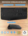 Ergonomic Wireless Keyboard and Mouse Combo Set
