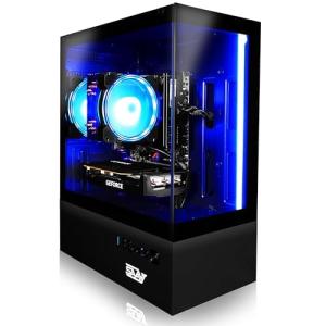 SAAV X1 Prebuilt Gaming PC Desktop - Intel Core i5 3.4GHz, 8GB RAM, GEFORCE GTX 750 GDDR5 GPU, 512GB NVME SSD, WiFi 5, Bluetooth, Win 10, Mouse Keyboard, PC Gaming Computer Desktop, 1-Year Warranty