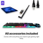 SAAV X1 Prebuilt Gaming PC Desktop - Intel Core i5 3.4GHz, 8GB RAM, GEFORCE GTX 750 GDDR5 GPU, 512GB NVME SSD, WiFi 5, Bluetooth, Win 10, Mouse Keyboard, PC Gaming Computer Desktop, 1-Year Warranty