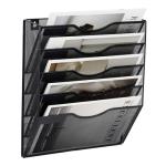 5 Pocket Wall-Mounted Mesh Organizer - Black