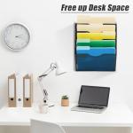 5 Pocket Wall-Mounted Mesh Organizer - Black