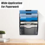 5 Pocket Wall-Mounted Mesh Organizer - Black