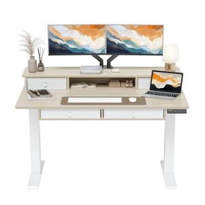 ErGear 48" Height Adjustable Standing Desk with Drawers