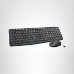 Logitech MK235 Wireless Keyboard and Mouse Combo for Windows, USB Receiver, 15 FN Keys, Long Battery Life, Compatible with PC, Laptop