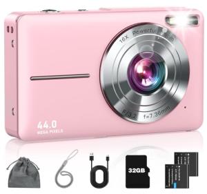 FHD 1080P Digital Camera for Kids - Pink