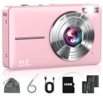 FHD 1080P Digital Camera for Kids - Pink