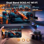 4K Wifi & Bluetooth Projector with Streaming Apps