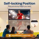 VIVOHOME 120-Inch Retractable Projector Screen HD