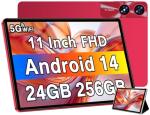 Android 14 Tablet 11" with 24GB RAM and 256GB ROM