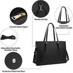 Waterproof Leather Laptop Tote for Women 15.6