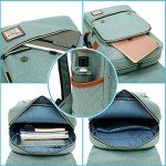 Vintage Slim Laptop Backpack with USB Charging Port