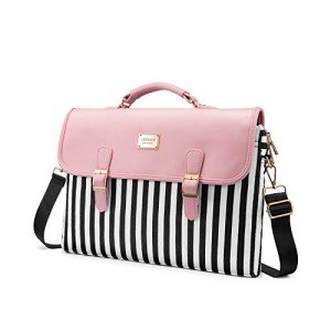 LOVEVOOK Slim Pink Laptop Messenger Bag for Women