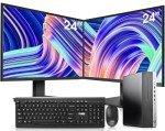 HP Elitedesk 800 G3 i7 Desktop with Dual Monitors