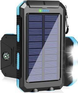 Saraupup 38800mAh Solar Power Bank with Flashlight