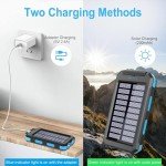 Saraupup 38800mAh Solar Power Bank with Flashlight