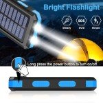 Saraupup 38800mAh Solar Power Bank with Flashlight
