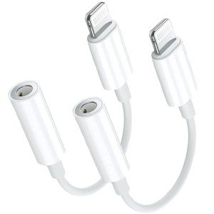 MOVESPEED Apple MFi Lightning to 3.5mm Adapter (2 Pack)