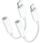 MOVESPEED Apple MFi Lightning to 3.5mm Adapter (2 Pack)