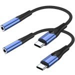 KUXIYAN USB-C to 3.5mm Audio Adapter - 2-Pack