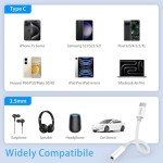 USB-C to 3.5mm Headphone Adapter for iPhone & Tablets