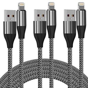 MFi Certified 10ft Nylon iPhone Charger Cable 3-Pack