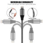 MFi Certified 10ft Nylon iPhone Charger Cable 3-Pack