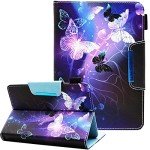 Universal 10 Inch Android Tablet Case - Purple Butterfly