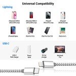 3-Pack 6FT MFi Certified USB-C to Lightning Cable