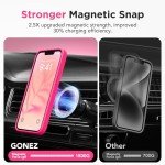 GONEZ Slim Magnetic iPhone 14 Case - Hot Pink