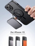 Tigowos Magnetic iPhone 15 Case - Shockproof Black