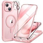 Miracase iPhone 15 Magnetic Full-Body Case - Pink