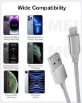 10FT MFi Certified Lightning Cable 3-Pack