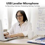MAONO USB Omnidirectional Lavalier Microphone for Recording