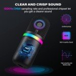 WMT USB Condenser Microphone with RGB Lighting